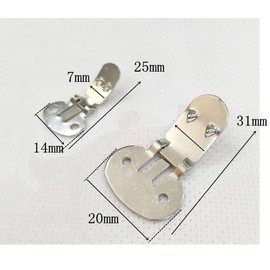 30 Pcs (15 Pair) Stainless Steel Flat Blank Shoe Clips Shoe Supplies for DIY Craft Project Crafts Decoration (Large)