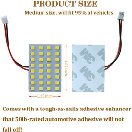 LivTee Panel de luces LED con 194 168 2825 T10 W5W / DE3175 6428 / BA9S 64111/6418 DE3423 DE3425 / 211-2 569 578 Festoon Adaptadores de repuesto para RV Camper Interior Mapa Domo luces oro