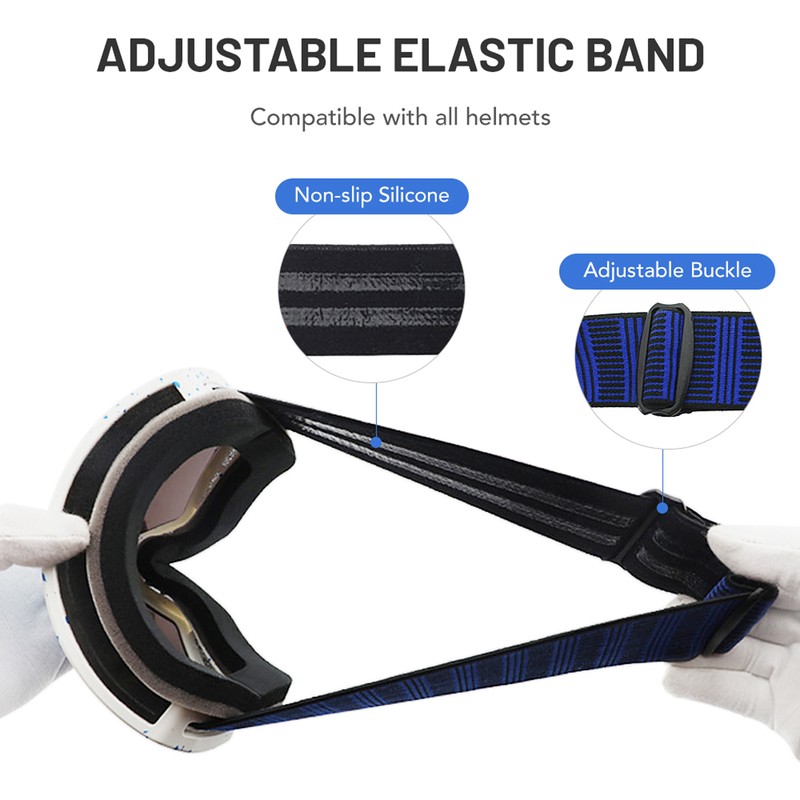 Shock Resistance Ski Goggles for Men Women Anti Fog UV