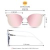 Retro Round Sunglasses for Women, Pink Sunglasses Womens with Classic