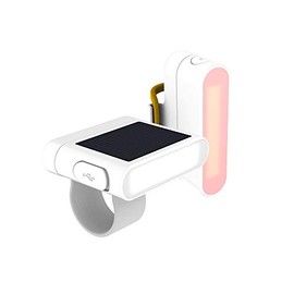 MPOWERD Luci Solar Bike Light Set | Headlight: 100 Lumens with White LEDs | Taillight: 40 Lumens with RGB LEDs | Rechargeable via Solar or USB | Waterproof | Lasts Up to 15 Hours