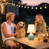 14'' H Cordless LED Table Lamp with Dimmer, Ceramic Bedside
