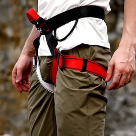 CJHZQYY Climbing Harness, Wider Half Belt for Mountaineering, Half Body Climbing Belt for Fire Rescue, Mountaineering, Fall Protection for Women, Men and Children