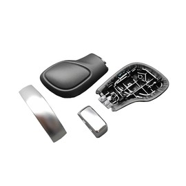 Somivo Chrome Matte with Leather Shift Knob Gear Side Cover for VW Golf 6 7 R GTI Passat B7 B8 CC R20 Jetta MK6 GLI