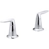 KOHLER K-T45119-4-CP Two-Handle Lever Deck or Wall Mount Bath Valve