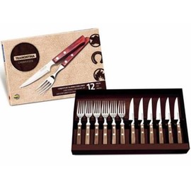 (Tramontana) Steak Knife and Fork Set (Nut Color) - Superial Set / (트라몬타나)스테이크용 나이프 포크 세트(넛색) - Superial set