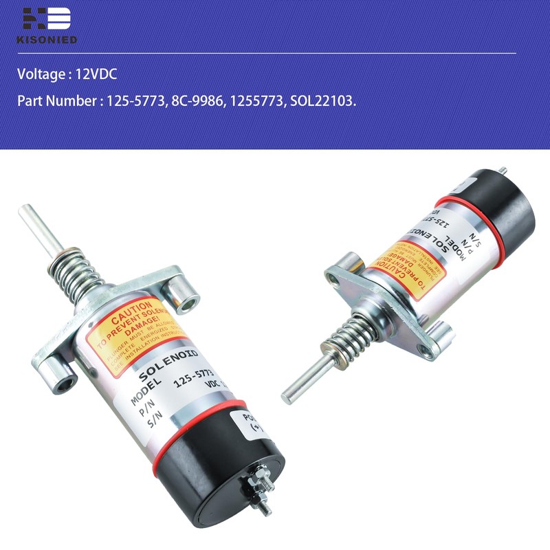 125-5773 Fuel Shut Off Solenoid 8C-9986 1255773 SOL22103 for Caterpillar
