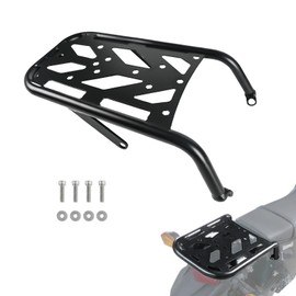 LUXEMOTO Rear Rack for KLX 230, Motorcycle Black Luggage Rack Cargo Carrier Rear Tail Storage Luggage Shelf Bracket with Hand Grip for Kawasaki KLX 230 2020-2024 Accessories