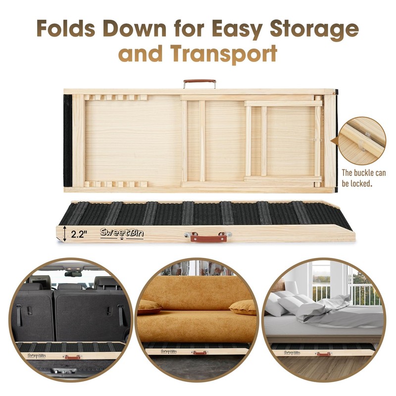 SweetBin Dog Ramp for Bed - Car Ramp for Dog