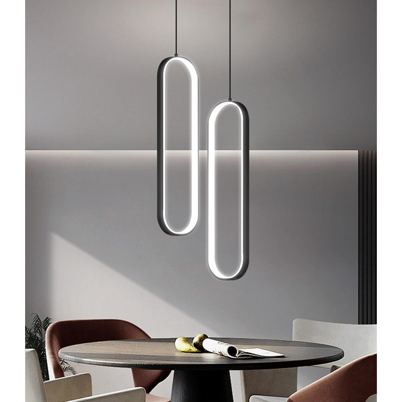 dolria Modern Ring Chandelier LED Dimmable Ceiling Light for Living
