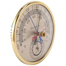 5inch Min Max Thermometer Hygrometer Wall Mount Wall Hang Analog Indoor Outdoor Anti Rain Temperature Humidity Meter