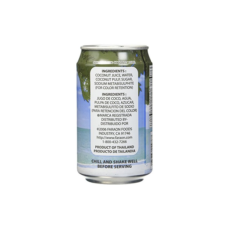 FARAON Coconut Juice, 10.5 Ounce (Pack of 24)