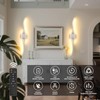 Battery Powered Wall Sconces Set of 2, Chrome 39" LED