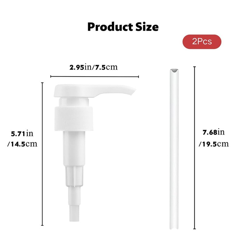 Pump Dispenser,2 Pcs Refillable Clear Plastic Press Pump Bottle 4CC