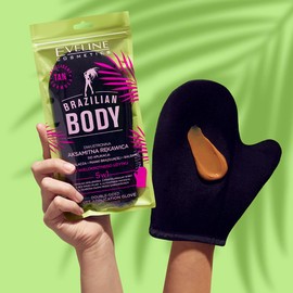 Eveline Cosmetics Double Sided Velvet Glove for applying tanning creams, shimmer and self-tanning cosmetics