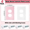 Relaxweex Pink Scalloped Duplex Outlet Covers Wall Plate Room Decor