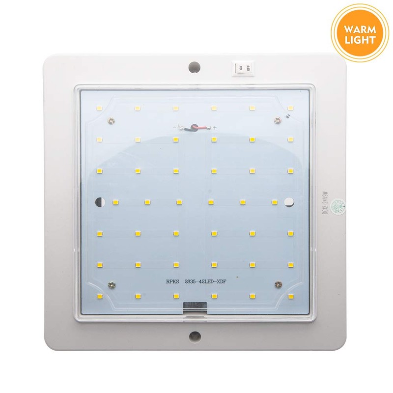 Riloer 12V 9W Car LED Interior Roof Light, Warm Lighting