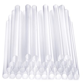 Comfy Package Jumbo Smoothie Straws - 100 Pack, Clear Plastic Boba & Milkshake Straws