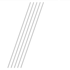 TOP-VIGOR 5Pcs 1.5mm x 300mm Stainless Steel Round Rods, Metal Solid Round Shaft Rods Lathe Bar Stock for DIY Crafts Car Helicopter Airplane Model