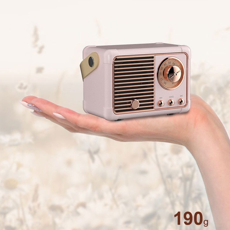 Retro Bluetooth Speaker Old Fashioned Classic Portable Mini Wireless Speaker