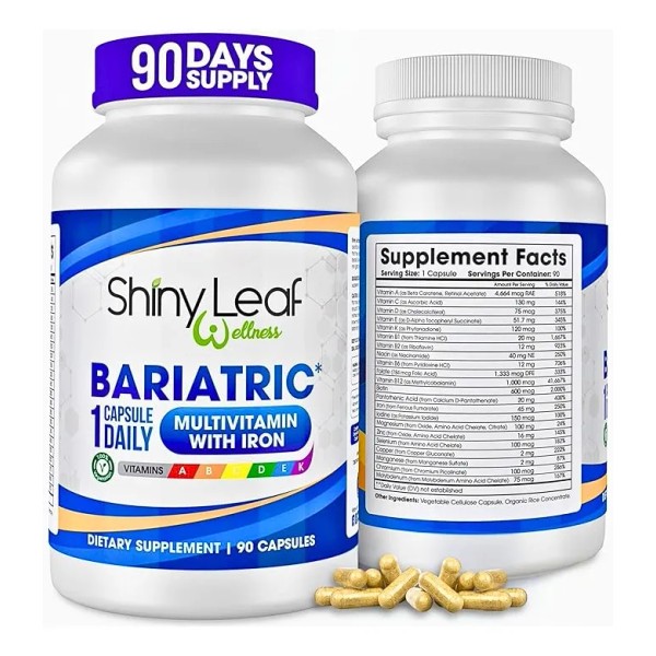 Shiny Leaf Multivitaminico Bariatrico Cirugia Bariatrica Completo 3 meses con