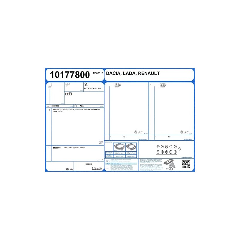 AJUSA 81002900 Bolt Kit for Cylinder Head