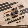 CCJH 5.5FT Sliding Barn Door Hardware Kit Heavy Duty Smoothly