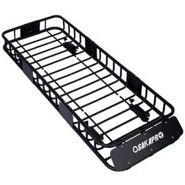64" x 22.8" Roof Rack Rooftop Cargo Carrier Steel Basket, Rooftop Cargo Carrier for SUV and Pick Up Trucks, 150 lbs Capacity, Black