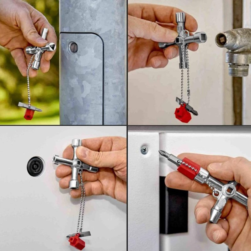 2 Pcs Radiator Key,Triangle Key,Universal Utility Plumbers Key,Water and Electricity