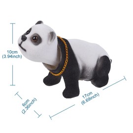 AuMoHall Shaking Head Lucky Panda Bobble Head Figurine Nodding Panda Ornaments for Car Vehicle Dashboard Decoration, Panda