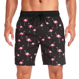 COONE Mens Swimming Shorts with Quick Dry Swim Trunks Bathing Suit 2 in 1 Stretch Beach Shorts with Zipper Pockets Quick Dry Summer Surfing Sport