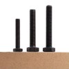 M12-1.75 x 50mm (6 pcs) Black Hexagon Head Bolt, Grade