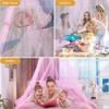 FFTANXS Mosquito Net Canopy, Pink, Size W 413.4" x L
