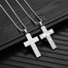 RWQIAN Joshua 1:9 Soccer Cross Necklace for Men Boys, Stainless