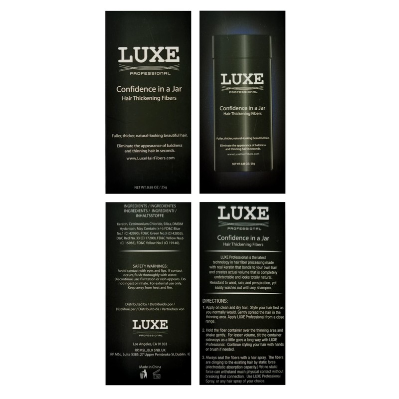 LUXE Professional Hair Thickening Fibers - CONFIDENCE IN A JAR