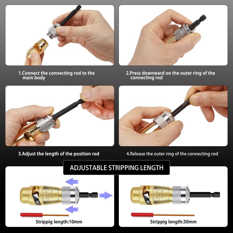 Wire Stripper and Twister for Drill,Wire Stripping Tool for Drill,