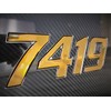 Domed 3D Boat Registration Numbers and Letters Sport Series (Gold/Black