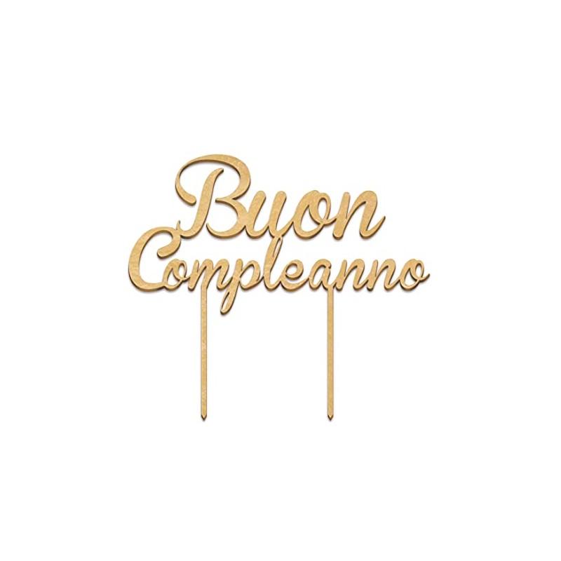Buon Compleanno, Gold, 18 x 16 cm