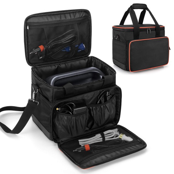 Trunab Travel Carrying Bag Compatible with Jackery Portable Power Station Explorer 500, Storage Case with Waterproof Bottom and Front Pockets for Charging Cable and Accessories
