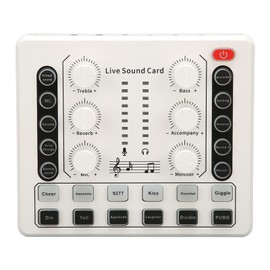 Live Sound Karte Sound, Mischpult Mixer mit Ambient Light Rauschunterdrückung Klarer Klang für DJ Mixer Musik Studio