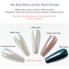 Magic White Pearl Chrome Nail Powder Solid Glitter Fairy Shell