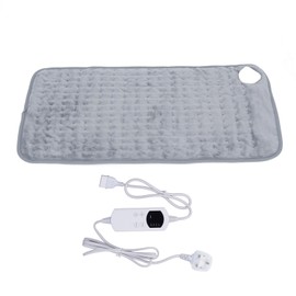 Electric Heating Pad Constant Temperature Keep Warm Soft Velvet Heated Pad for Winter Use Grey UK Plug 220‑240V