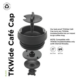 Klean Kanteen Café Cap (for TKWide Bottles) - Black, 1 EA