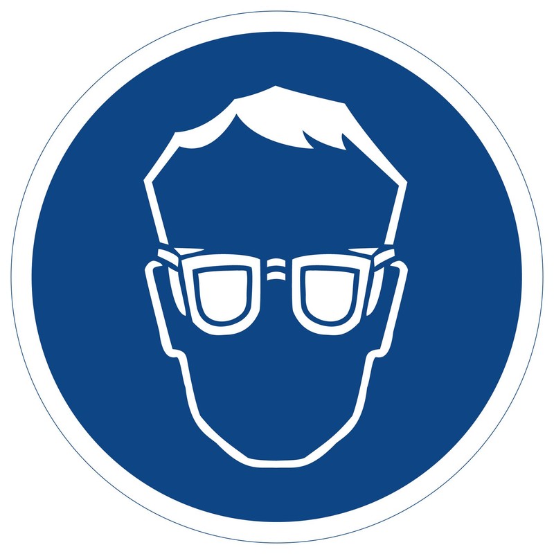 Eye Protection Use Sign, Mandatory Sign in accordance with DIN
