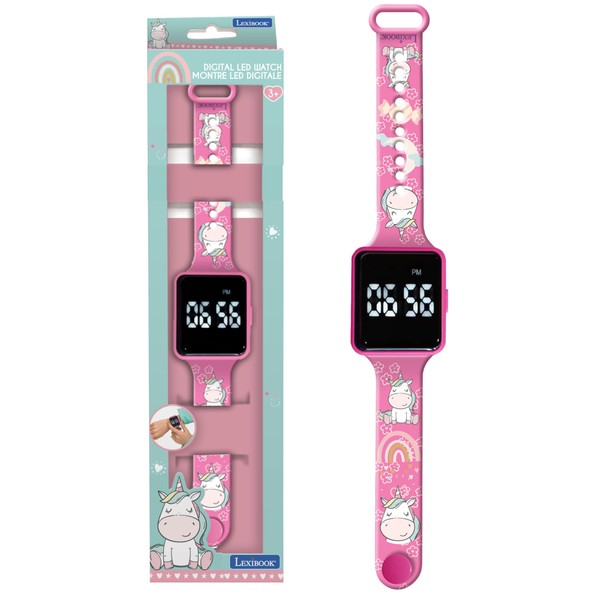 LEXIBOOK DMW060UNI Unicorn Digital Watch, 12-Hour or 24-Hour time Display,