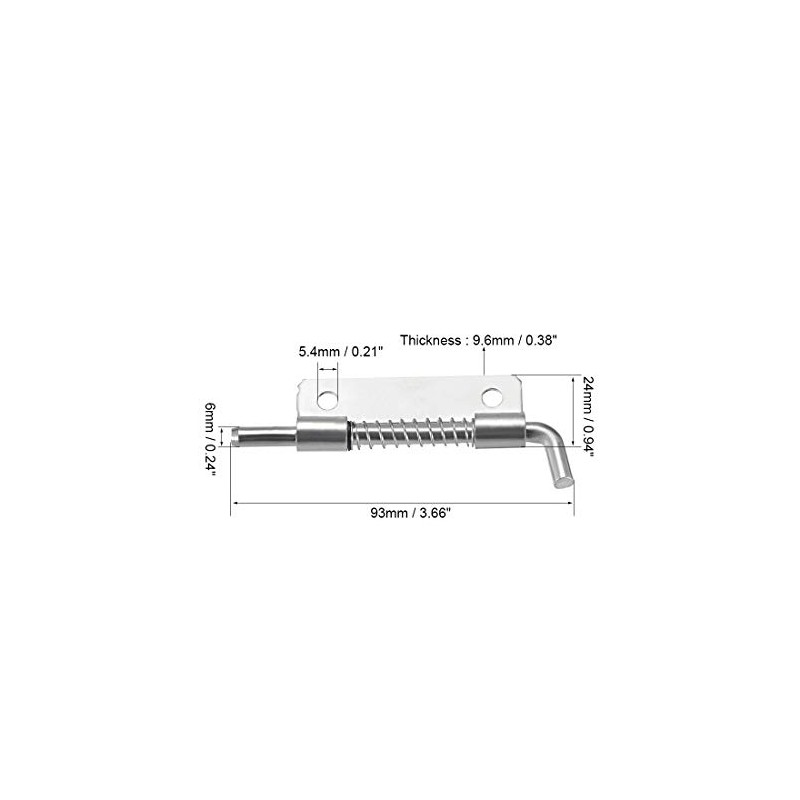 sourcing map 5pcs Carbon Steel Lock Bolt Spring Loaded Pin