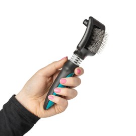 Mikki Dog, Cat, Puppy, Kitten Grooming Soft Pin Slicker Brush -For Knot, Tangles -Med-Lrg Pet-Large