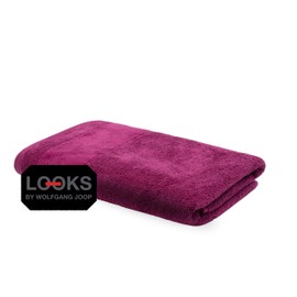 LOOKS By Wolfgang Joop Hand Towel, 50 x 100 cm, 100% Cotton, Hand Towel with Hanger and Embroidered Logo, Purple