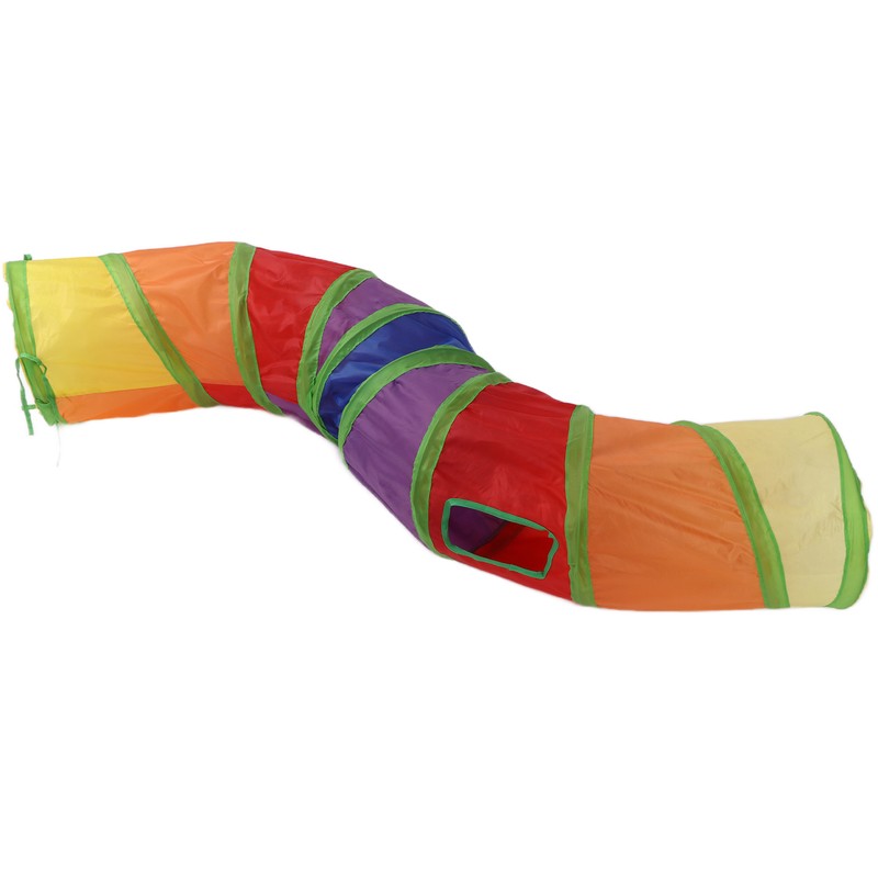Pet Tunnel Iridescent Foldable Cat STunnel with Interactive Ball and