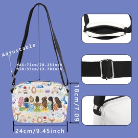 Princess Gift Castle Prince & Princesses Gift Crystal Shoes Frog Gift Roses Princess Gift Crossbody Bag, All Princess Cb Uk, Unit size